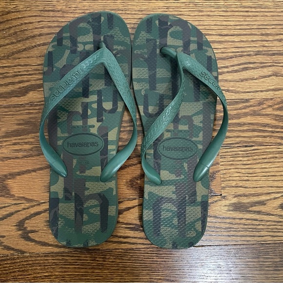 Havaianas Men's Camo Green Flip Flops 41/42 - US 11/12 - Picture 1 of 5